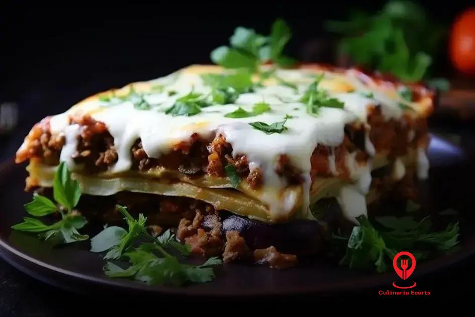 Passo a passo para preparar a receita de lasanha de berinjela com carne moida