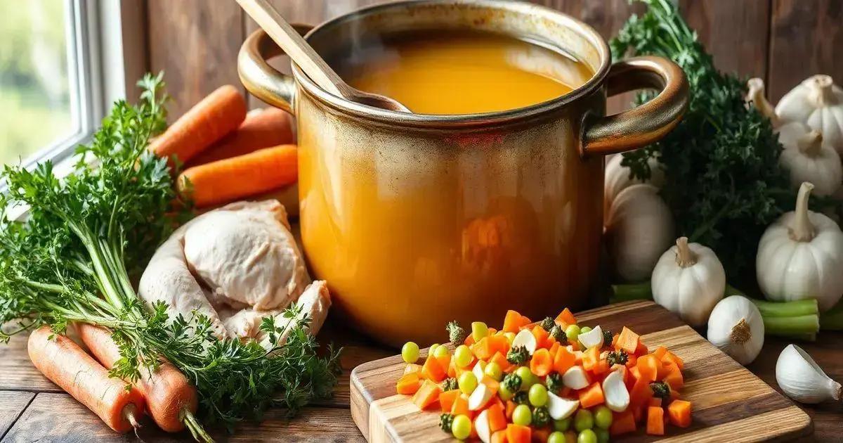 Benefícios do caldo de frango caseiro