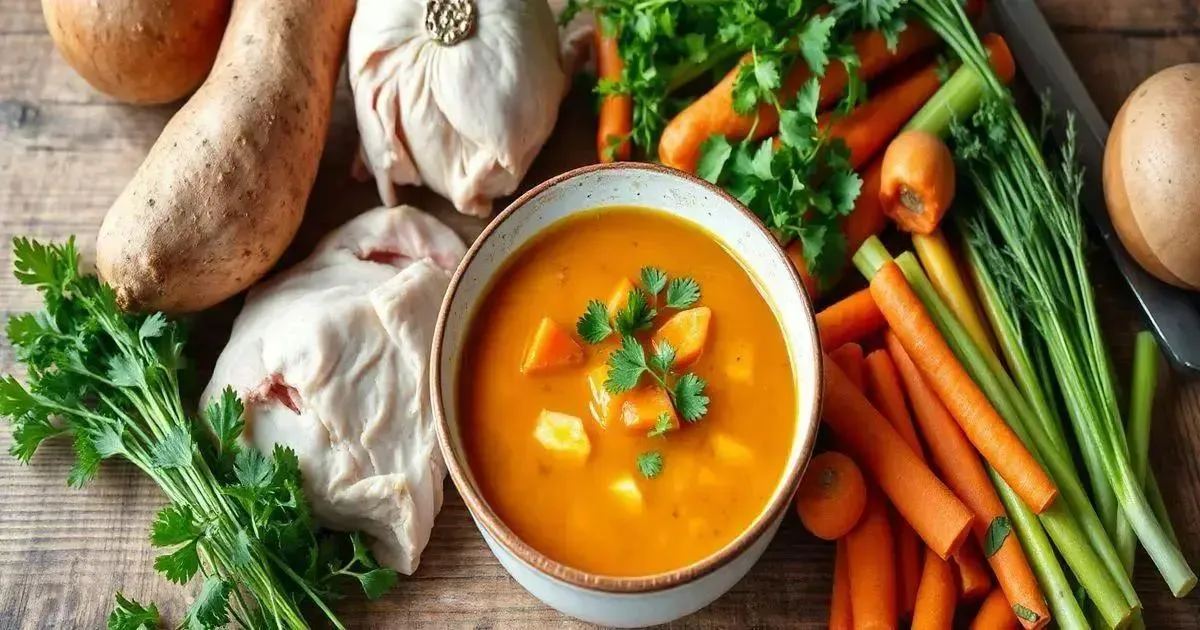 Benefícios do Caldo de Mandioquinha com Frango Benefícios do Caldo de Mandioquinha com Frango