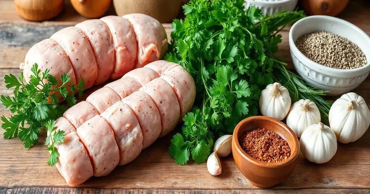 Ingredientes necessários para a receita