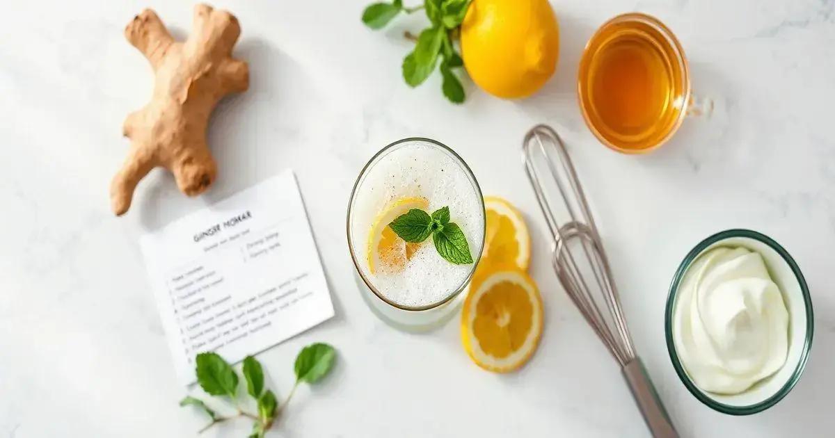 Passo a passo para fazer espuma de gengibre