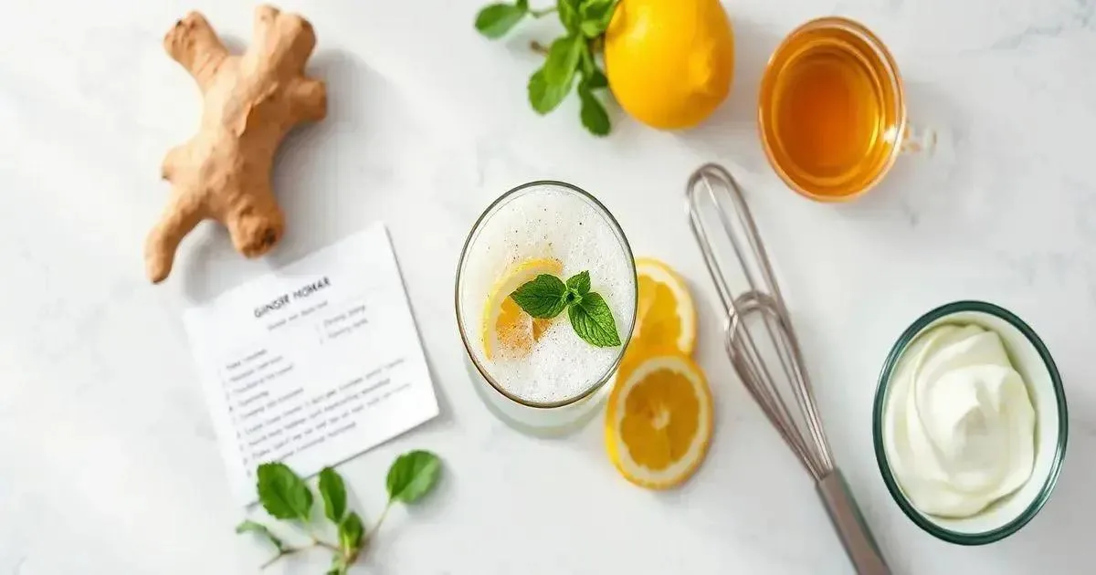 Passo a passo para fazer espuma de gengibre
