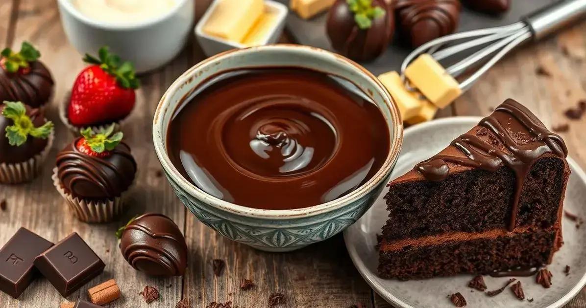 Como usar a ganache de chocolate em sobremesas