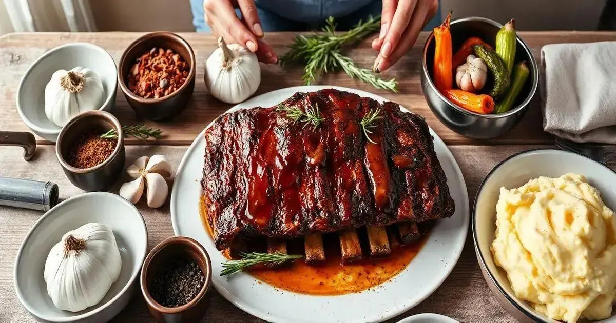 Ingredientes necessários para a costela de forno Ingredientes necessários para a costela de forno