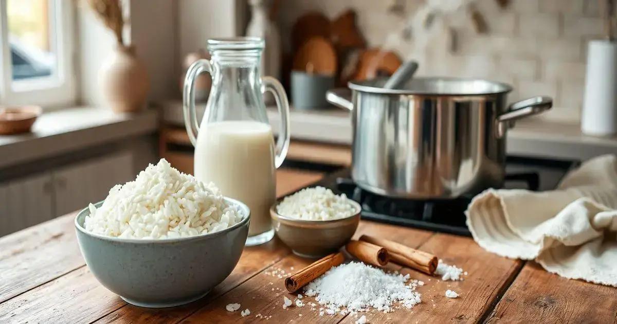 Ingredientes Necessários para o Arroz de Leite