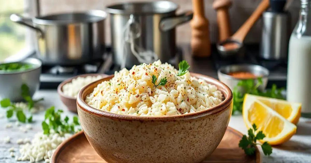 O que é a receita de arroz de leite salgado?