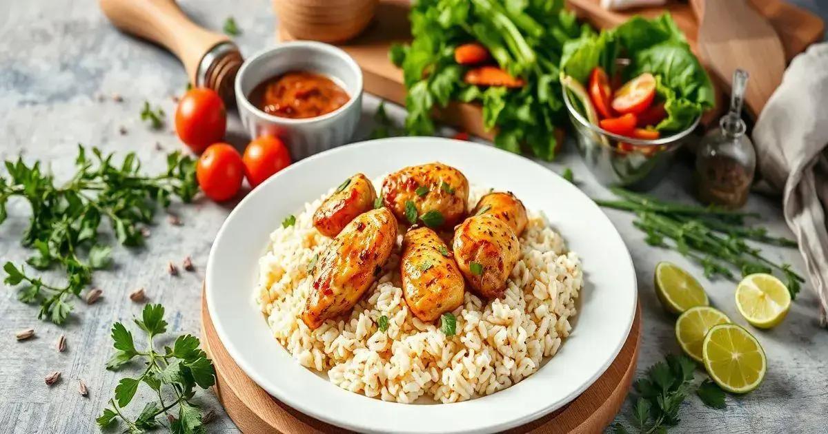 Opções de acompanhamentos para o frango com arroz