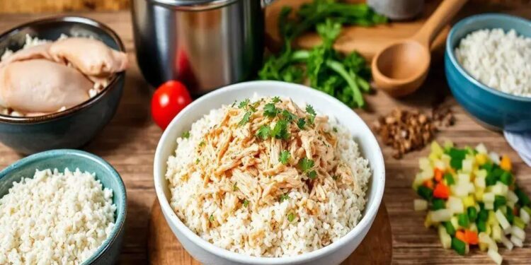 Receita de arroz com frango desfiado: Delicie-se em minutos!