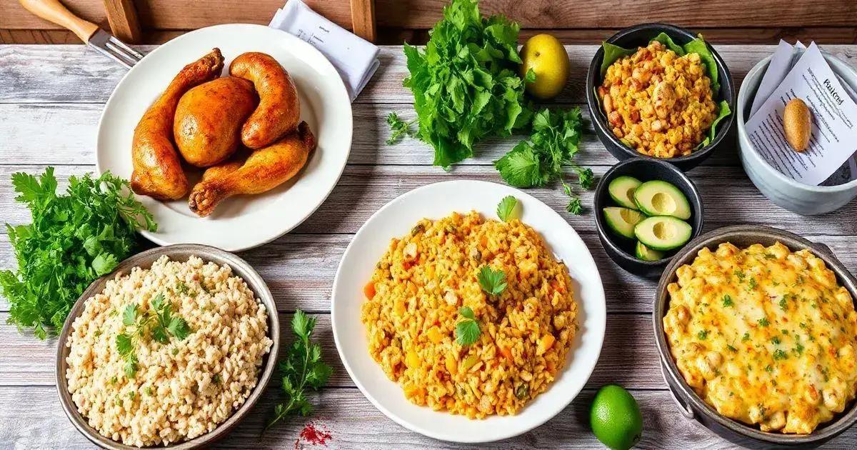 Receitas práticas de frango e arroz para o dia a dia