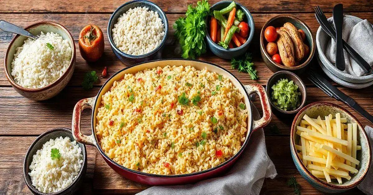 Variações da receita de arroz cremoso