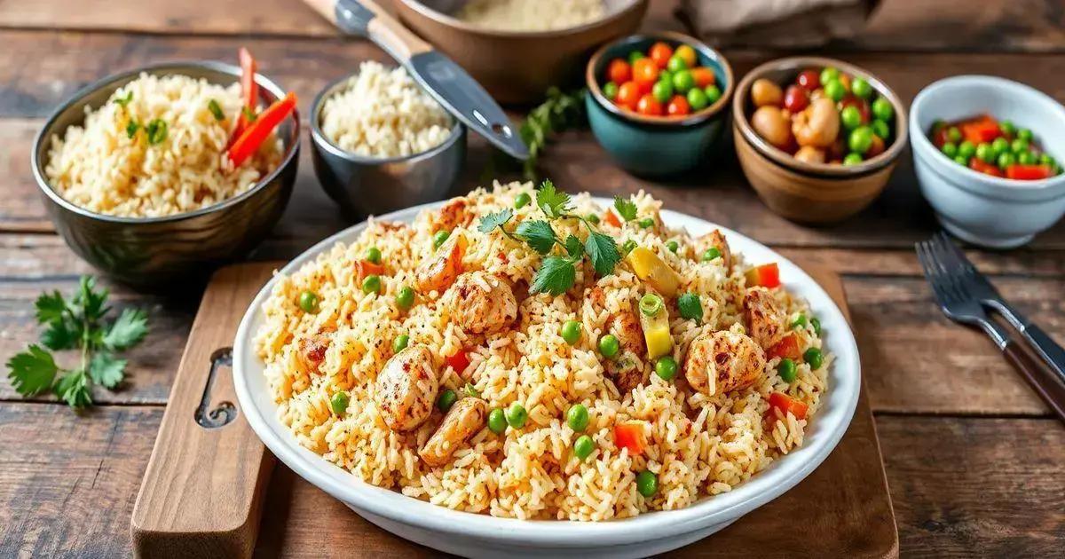 Variações da receita de frango com arroz