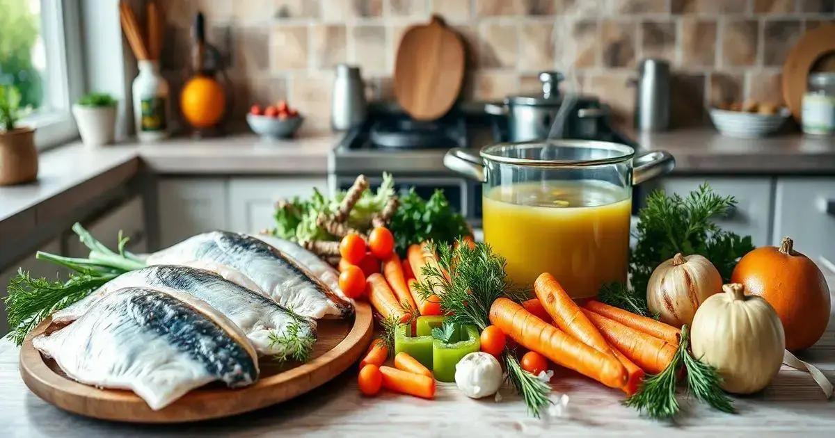 Variantes da receita de caldo de peixe