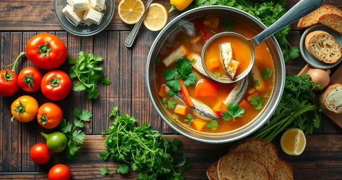 Como Servir o Caldo de Peixe