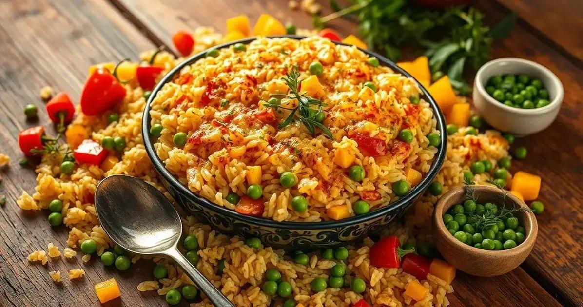 Ingredientes essenciais para o arroz de forno