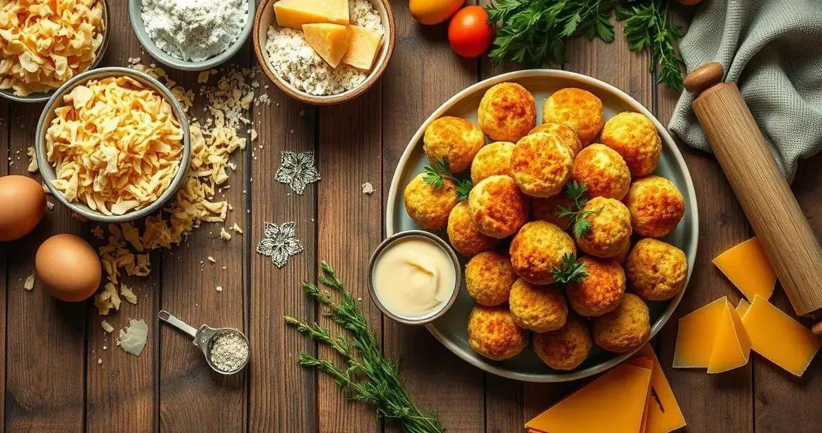 Ingredientes para Bolinhas de Queijo