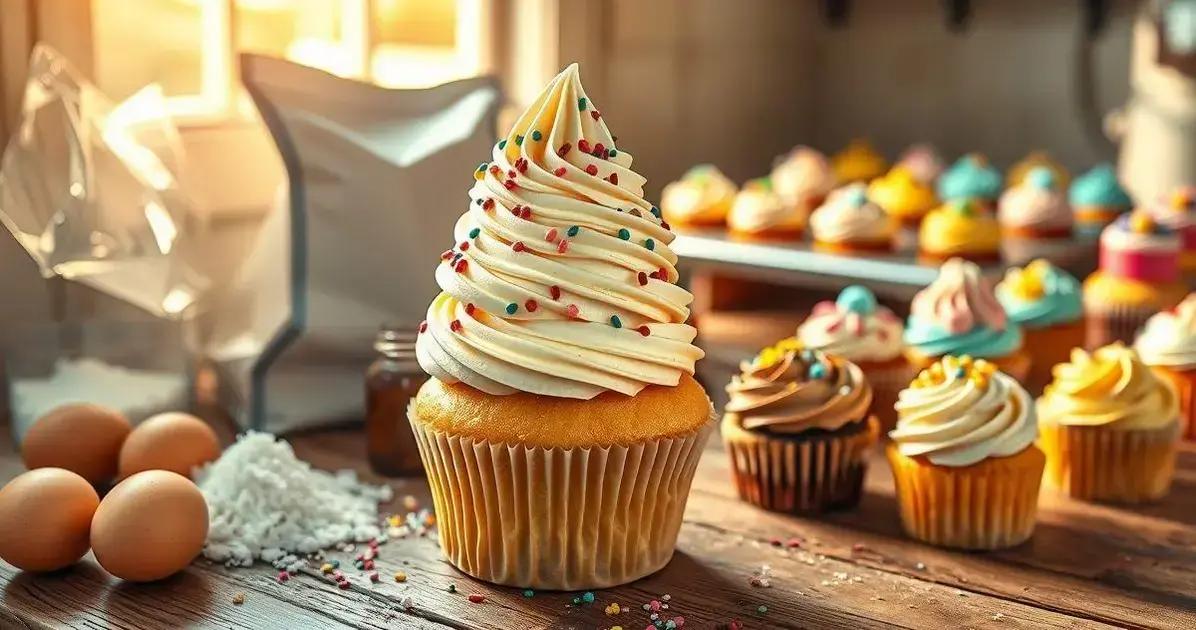 Receita Clássica de Cupcake de Baunilha