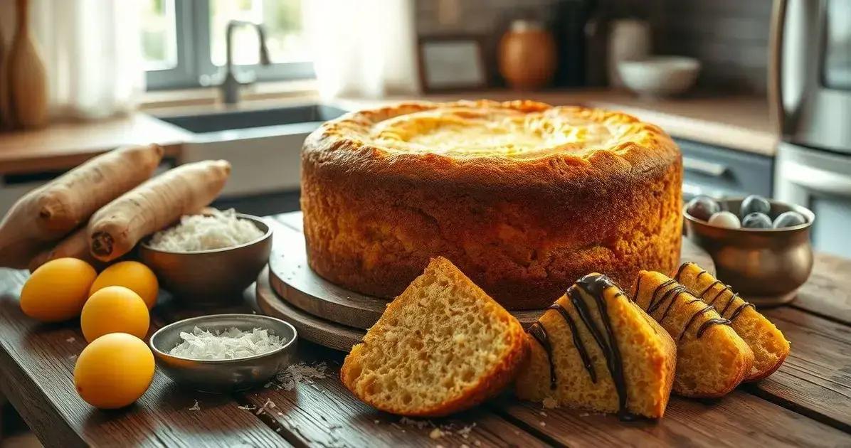 Variações da receita de bolo de mandioca