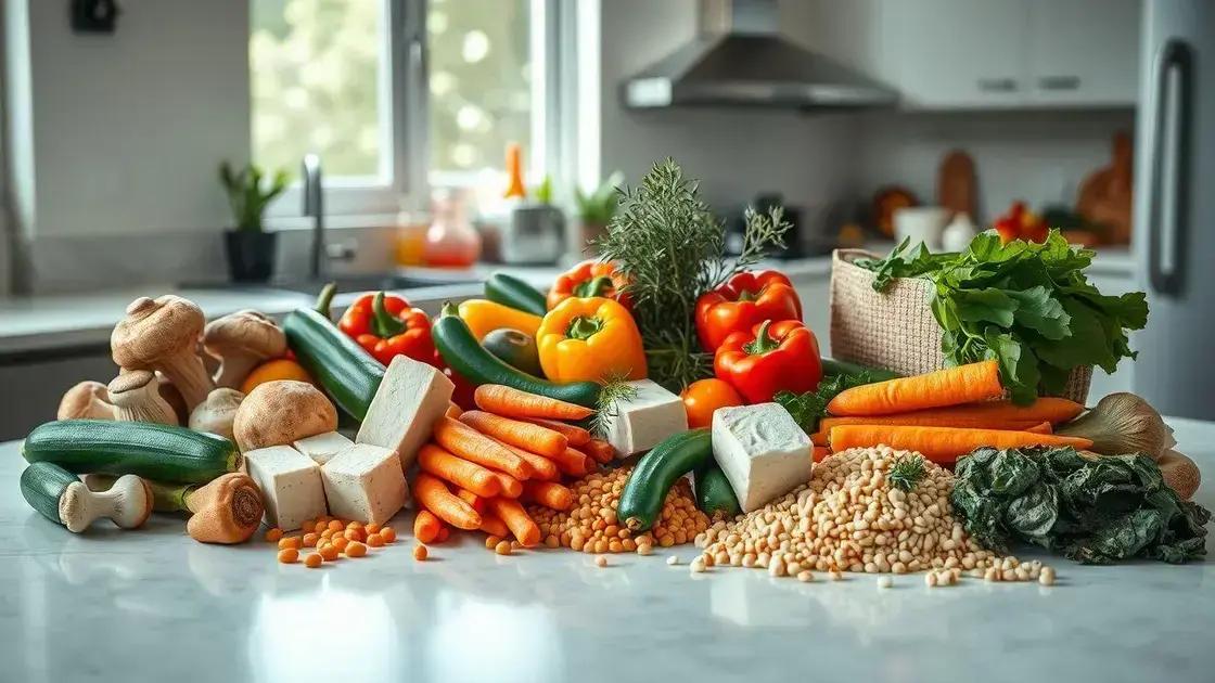 alternativas para vegetais e proteínas