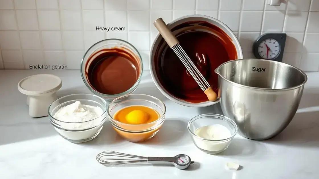 Bases de ingredientes para obter estabilidade na mousse
