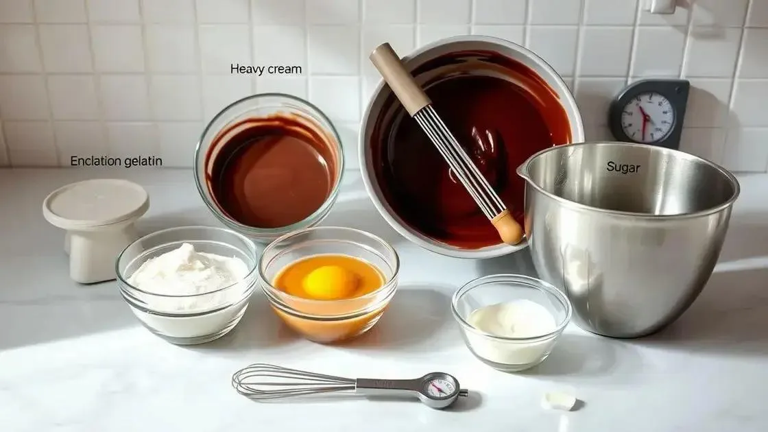 Bases de ingredientes para obter estabilidade na mousse