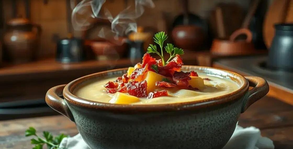 Caldo de batatas com bacon: receita cremosa que aquece o coração