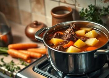 Caldo de carne com batata; aprenda a deixar o prato reconfortante em 30 minutos