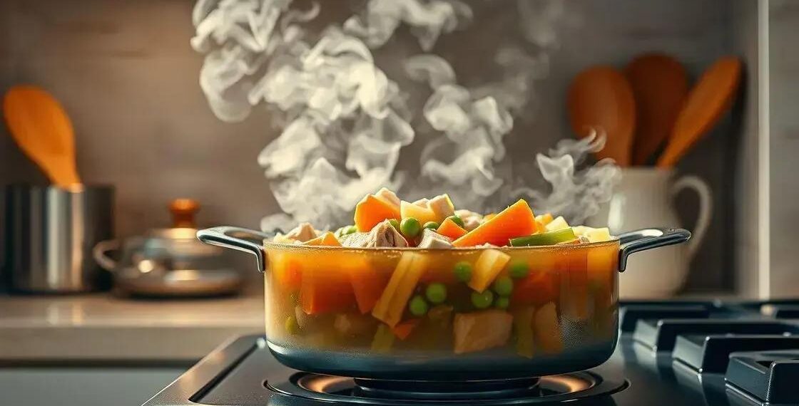 caldo de legumes com frango; descubra como fazer em minutos, dicas simples