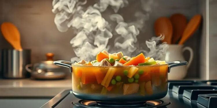 caldo de legumes com frango; descubra como fazer em minutos, dicas simples