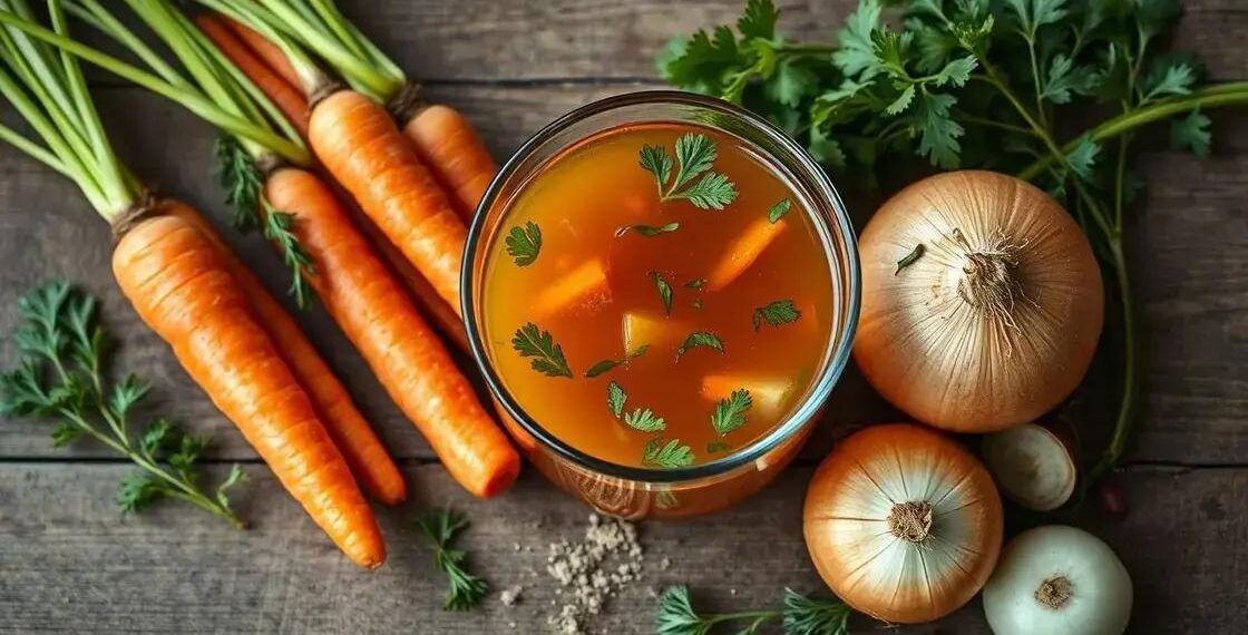Caldo de legumes simples: o segredo para pratos mais saborosos e nutritivos