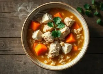Canja de arroz com frango: o conforto que cura e aquece a alma