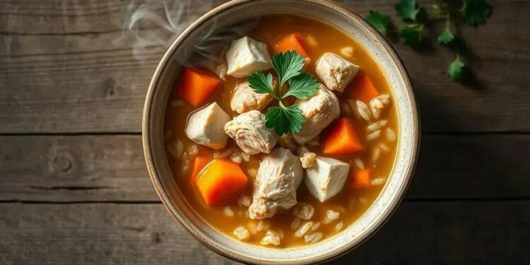 Canja de arroz com frango: o conforto que cura e aquece a alma