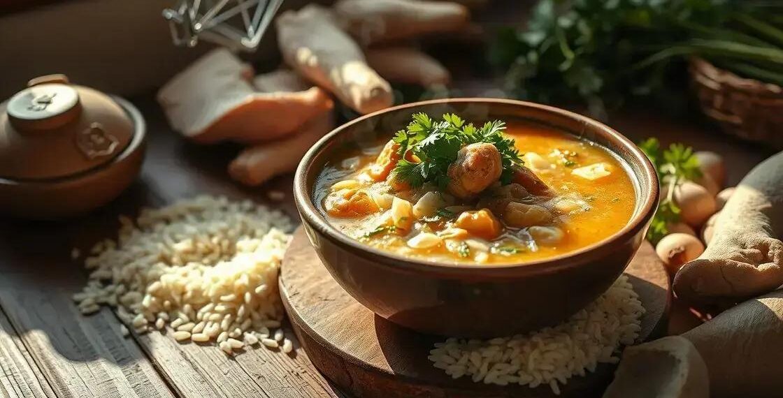 canja de galinha com arroz; descubra o caldo perfeito que reconforta a família