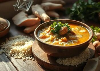canja de galinha com arroz; descubra o caldo perfeito que reconforta a família