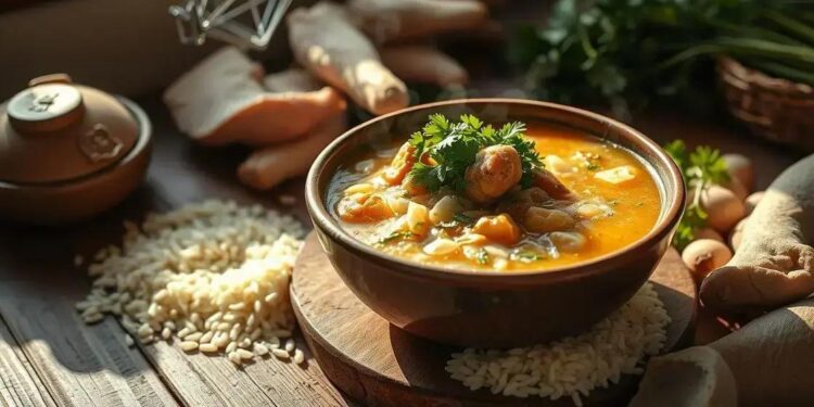 canja de galinha com arroz; descubra o caldo perfeito que reconforta a família