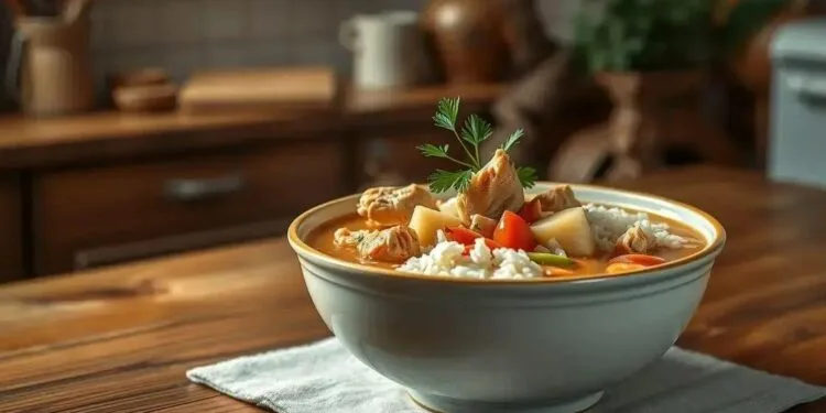 canja de galinha com arroz pronto; sabor simples para um almoço rápido