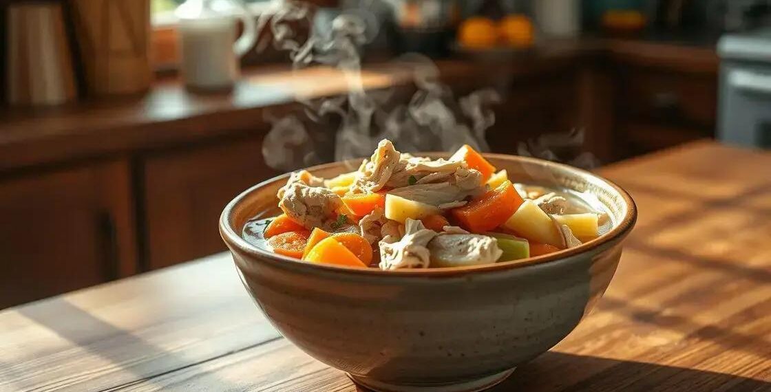 Canja de galinha com macarrão: o conforto que sua família merece hoje