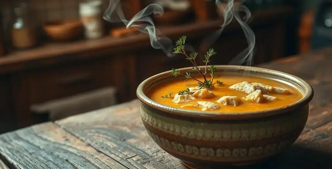 canja de galinha cremosa; descubra o segredo de um caldo suave que reconforta