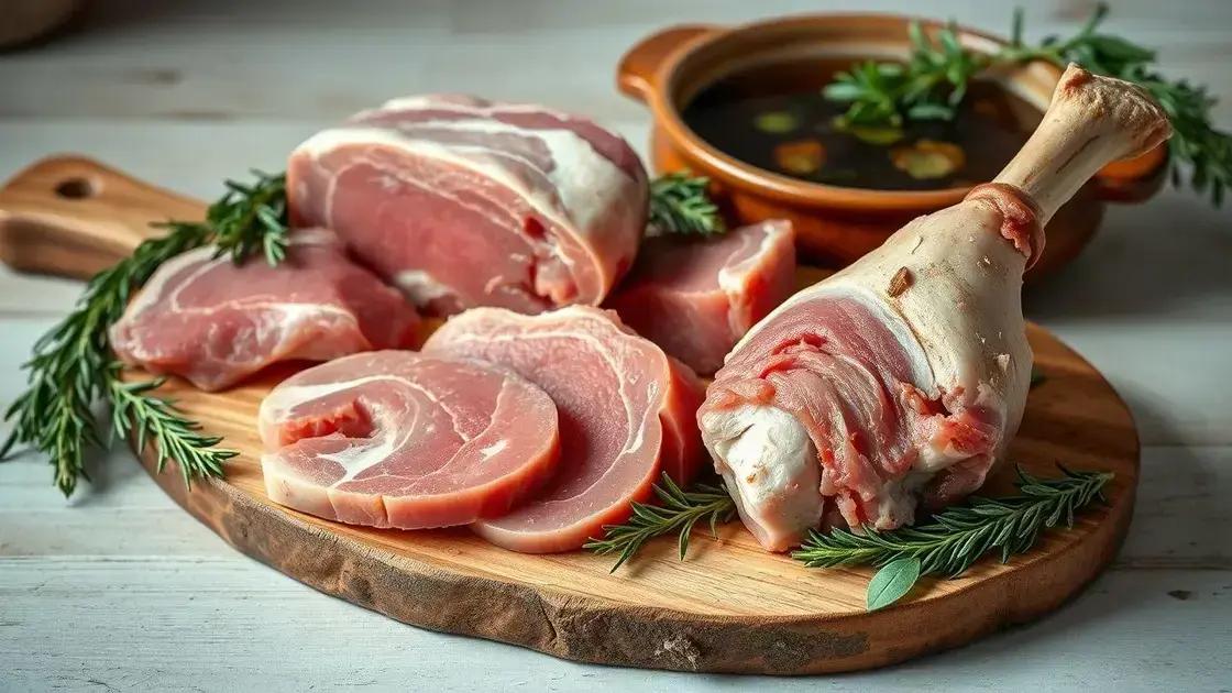Carnes suínas que enriquecem o caldo: lombo e pernil Carnes suínas que enriquecem o caldo: lombo e pernil