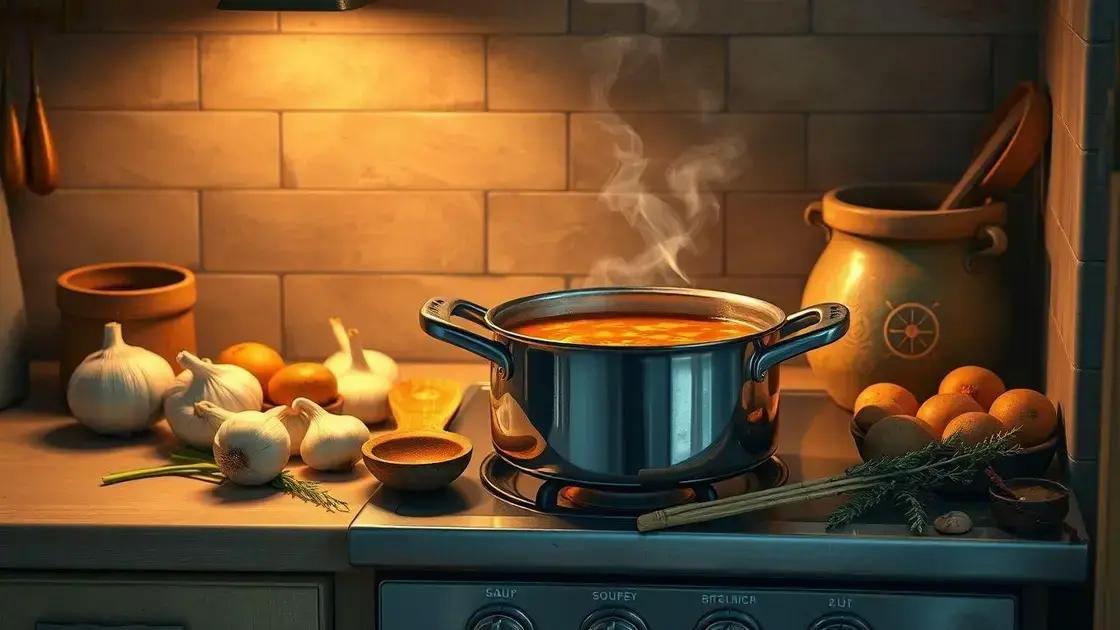 Como ajustar textura, aroma e tempo de cozimento na sopa
