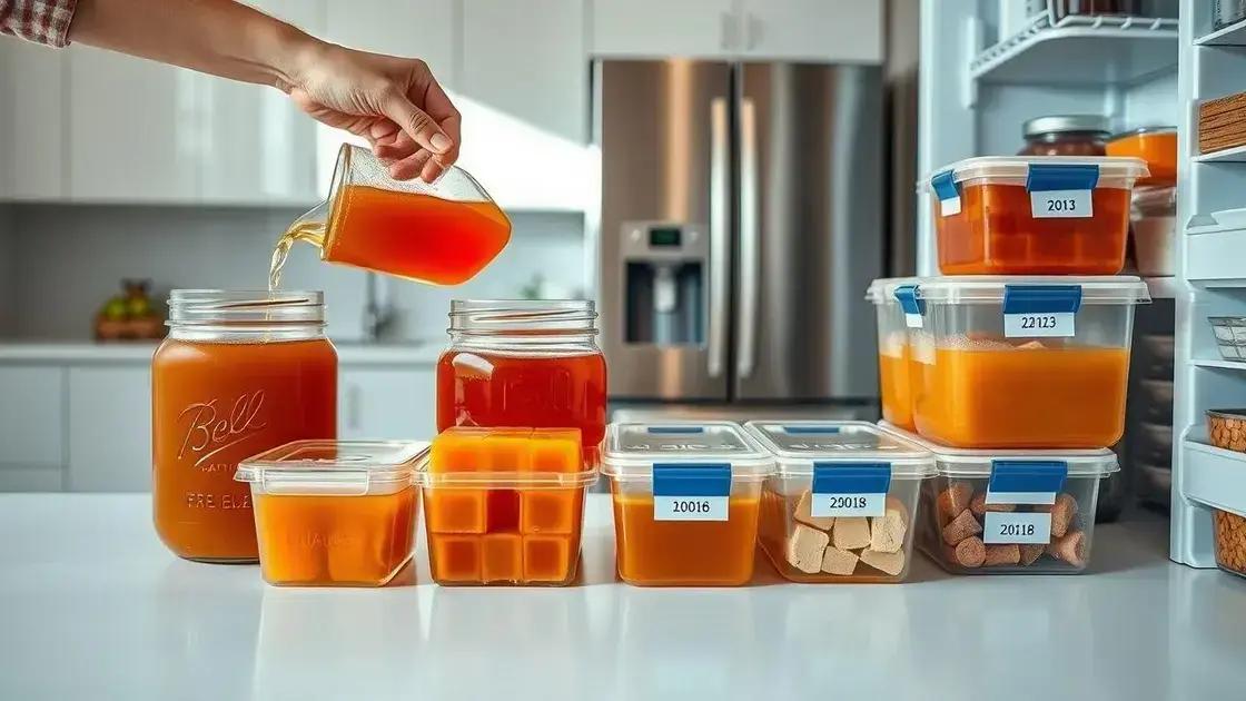 Como armazenar e conservar o caldo