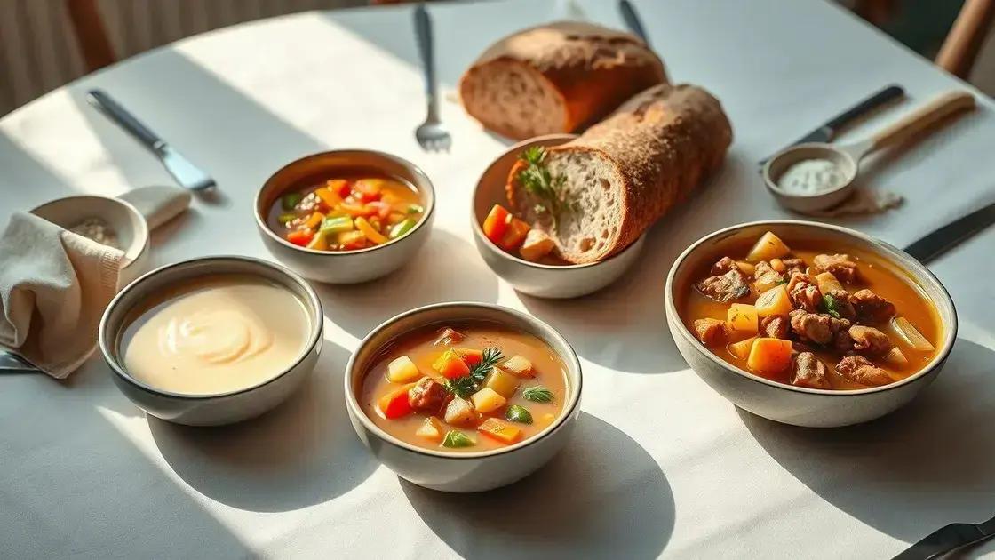 como escolher a sopa certa para ocasiões específicas