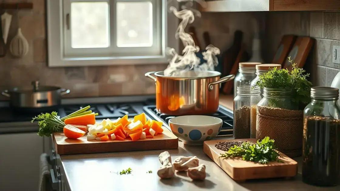 como escolher ingredientes para um caldo mais saboroso