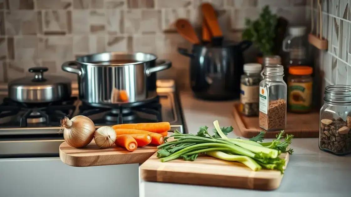 Como escolher ingredientes para um caldo saboroso