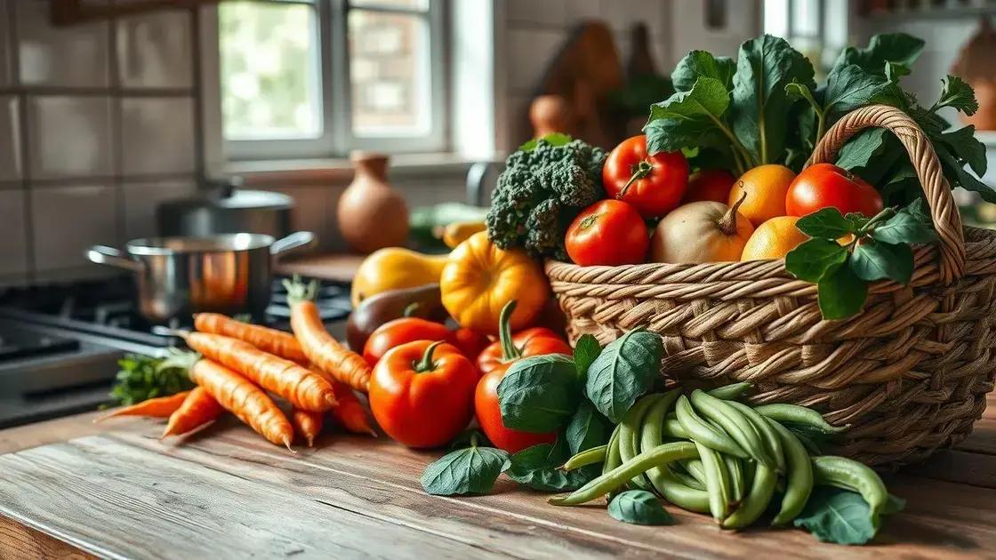 como escolher legumes sazonais e equilibrar sabores
