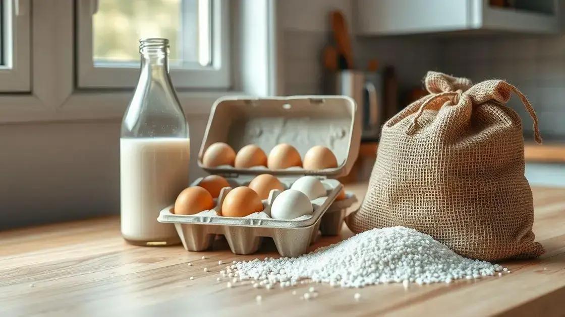 como escolher leite, ovos e açúcar de qualidade