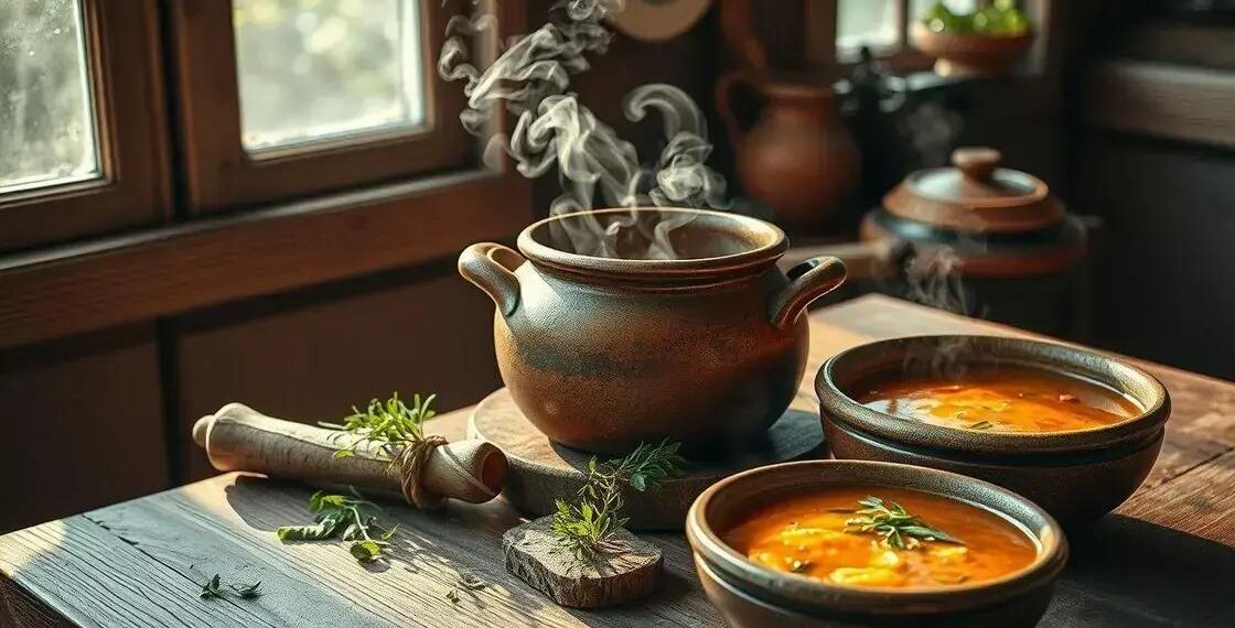 como fazer sopa de inhame; use o sabor do equilíbrio e nutrição