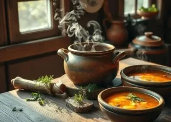 como fazer sopa de inhame; use o sabor do equilíbrio e nutrição