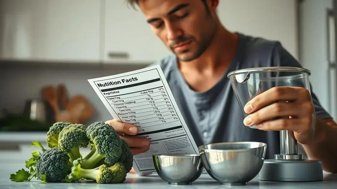 como ler rótulos e entender porções de brocolis