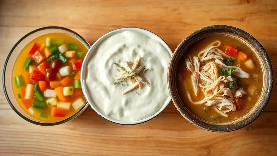 Comparação com outras sopas: qual a mais leve?