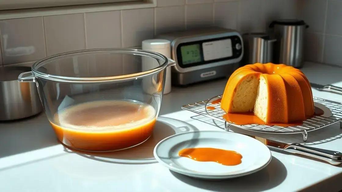 cozimento, resfriamento e apresentação
